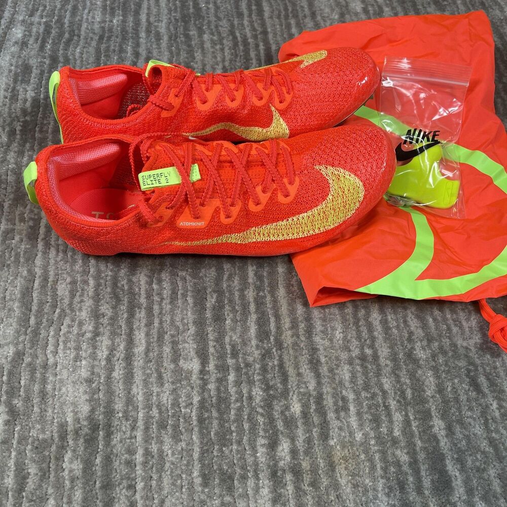 Nike Superfly Elite 2 Shoes Mens Size 9.5 Red Track Racing Spikes FZ9662-600